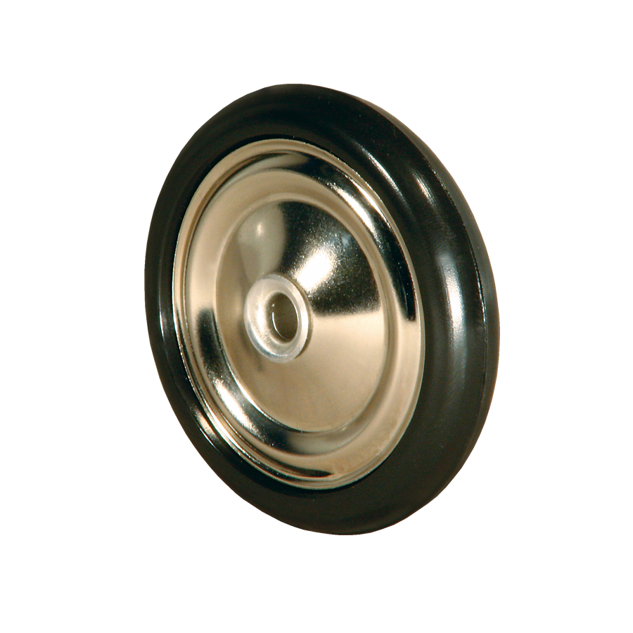 Diskusrad Ø 60 mm vernickelt, Kunststoffring schwarz