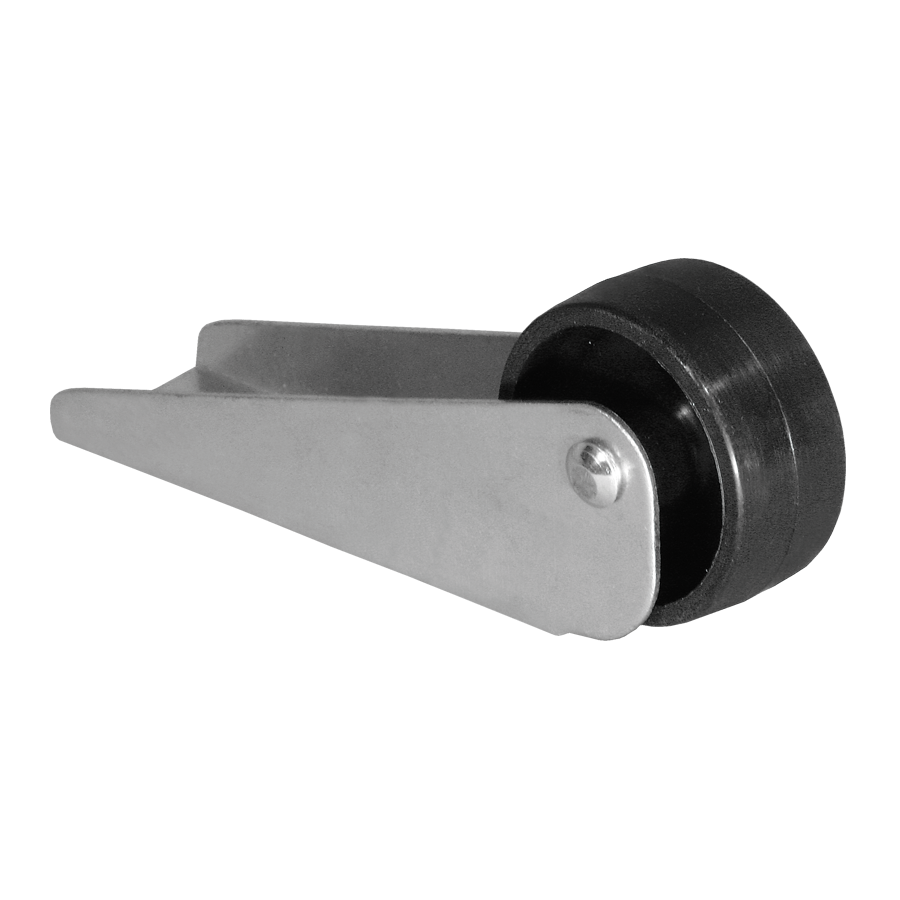 Bettkastenrolle 83x26 mm verzinkt mit Rolle Ø 40 mm, harte Lauffläche