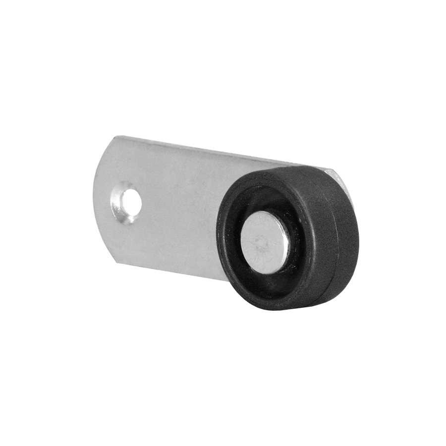 Hebel 78x28 mm verzinkt mit Rolle Ø 40 mm, harte Lauffläche