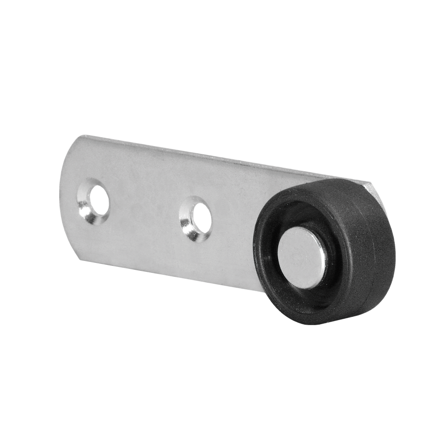Hebel 100x28 mm verzinkt mit Rolle Ø 30 mm, harte Lauffläche