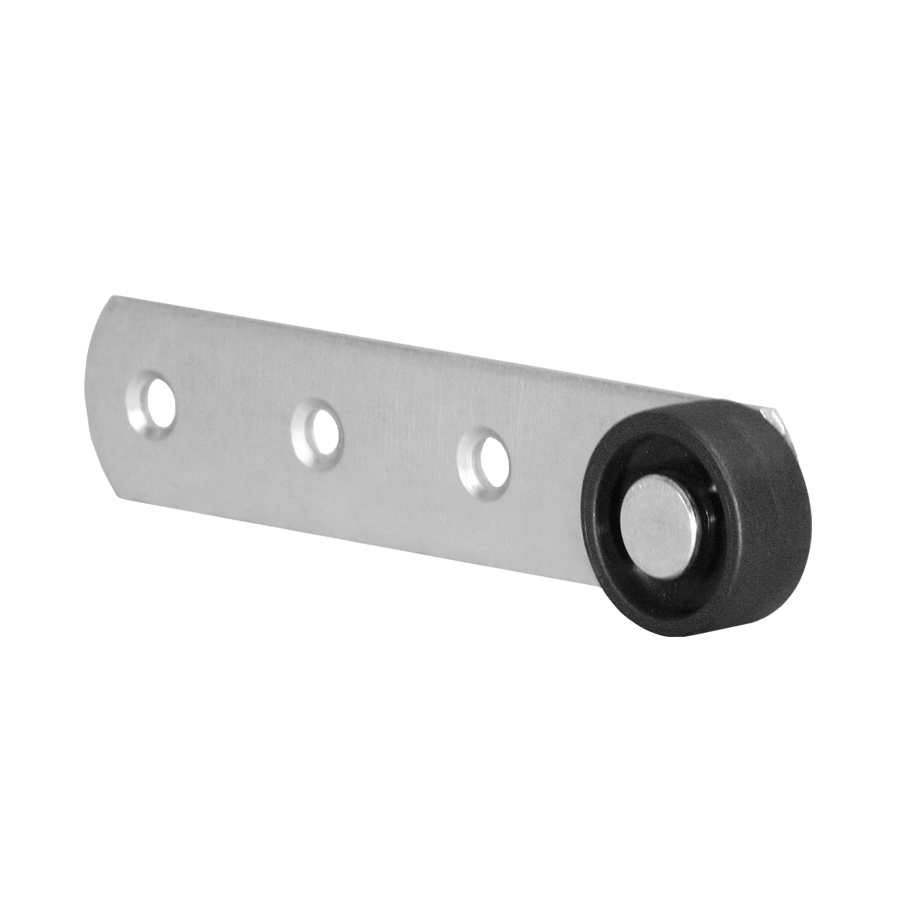 Hebel 135x28 mm verzinkt mit Rolle Ø 40 mm, harte Lauffläche