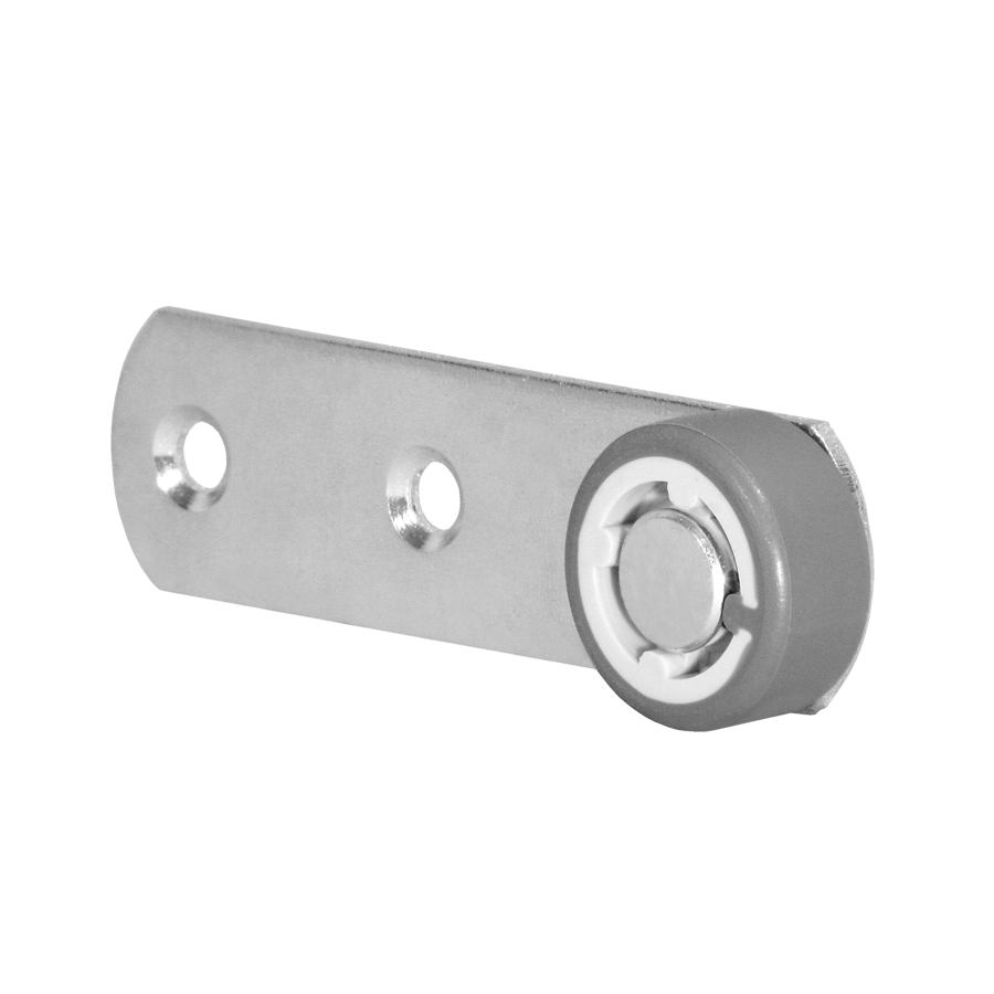 Hebel 100x28 mm verzinkt mit Rolle Ø 30 mm, weiche Lauffläche