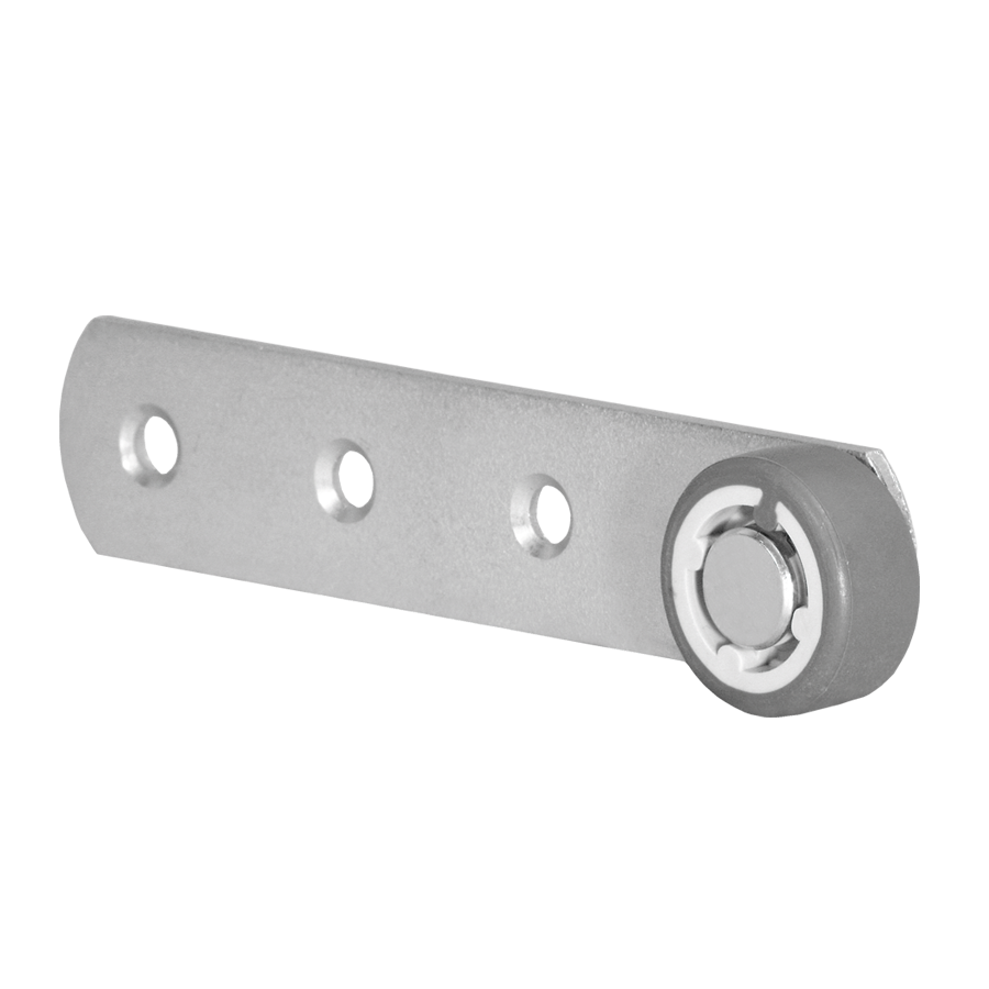 Hebel 135x28 mm verzinkt mit Rolle Ø 40 mm, weiche Lauffläche