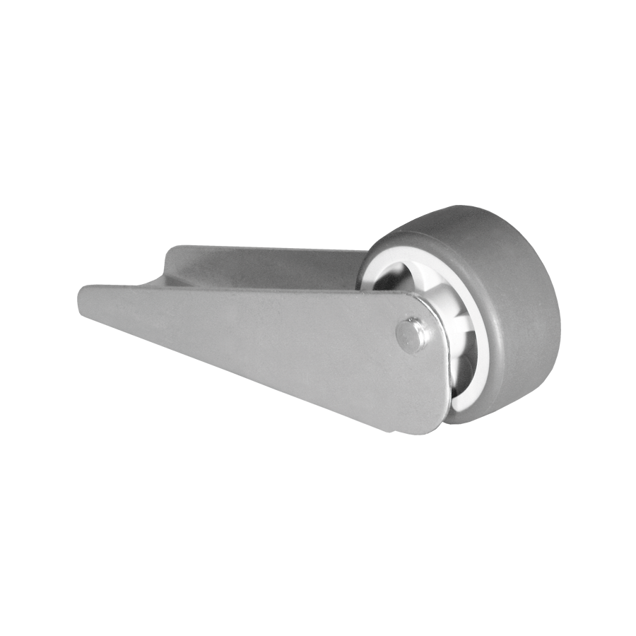 Bettkastenrolle 83x26 mm verzinkt mit Rolle Ø 25 mm, weiche Lauffläche