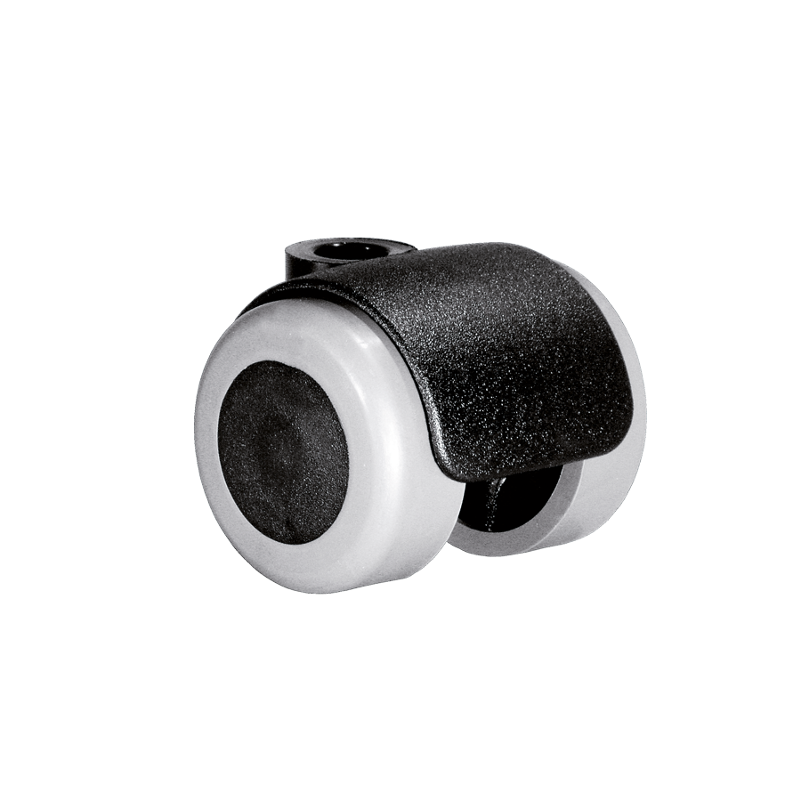 Doppelrolle Ø 35 mm mit weicher Lauffläche grau
