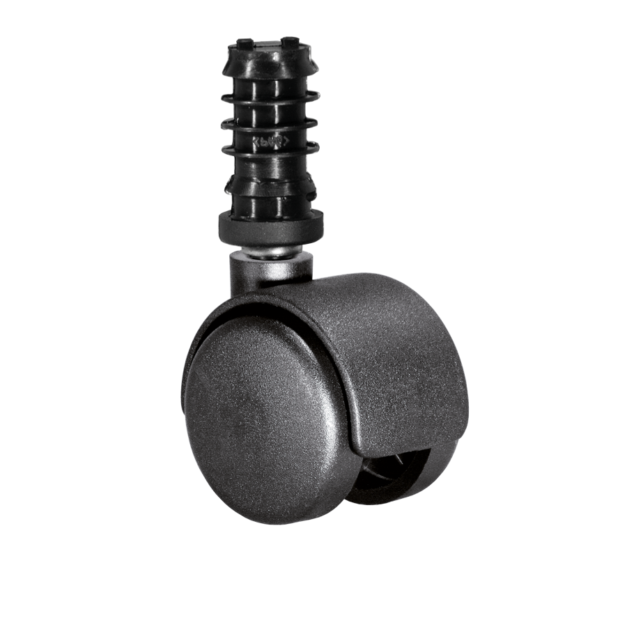 Doppelrolle Ø 40 mm mit harter Lauffläche, Klemmringstift Ø 8x58 mm, Befestigungshülse Ø 10x37 mm