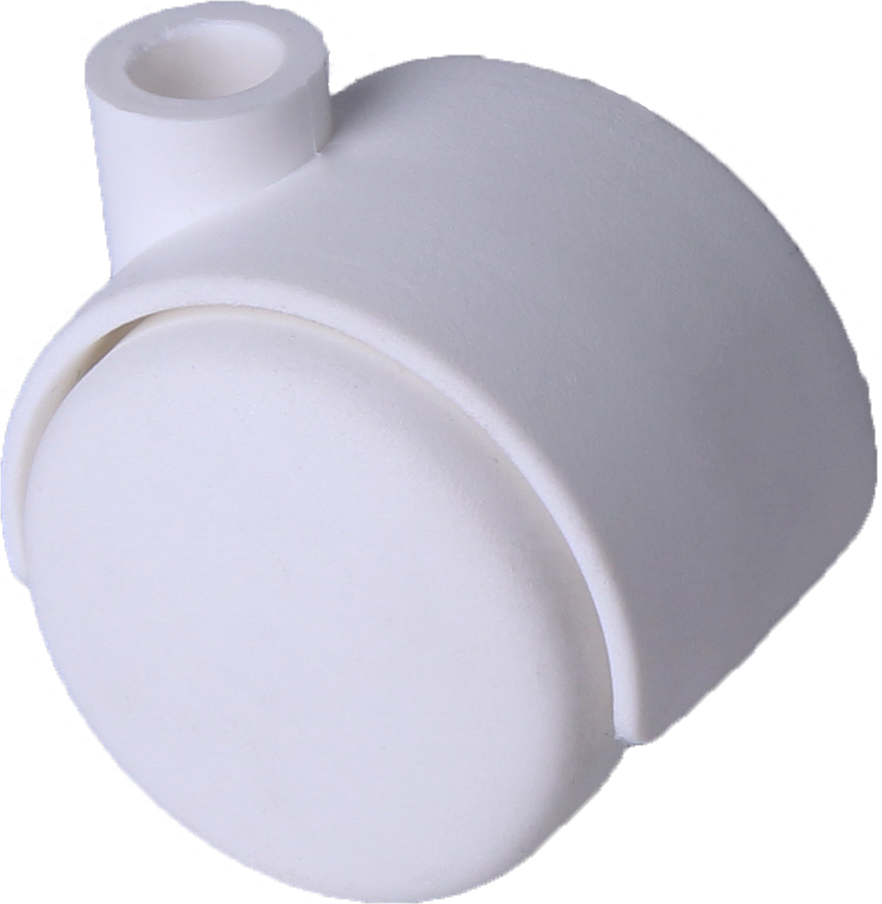 Doppelrolle Ø 40 mm mit harter Lauffläche, Bohrung 8mm, weiss