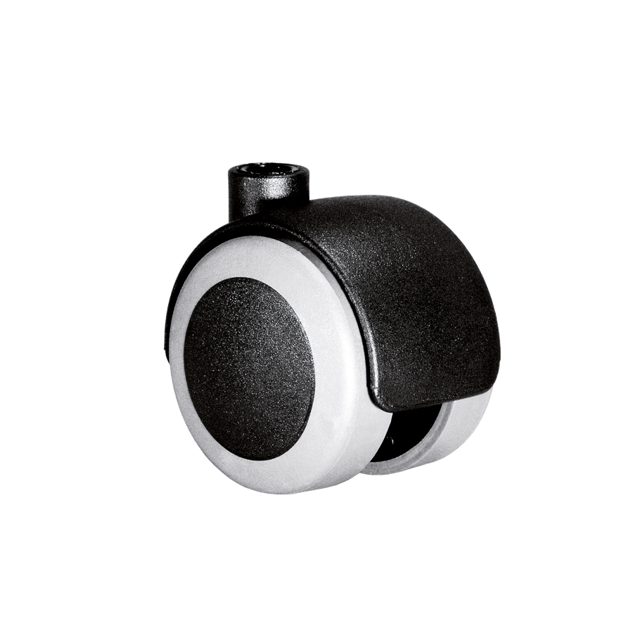 Doppelrolle Ø 50 mm mit weicher Lauffläche grau