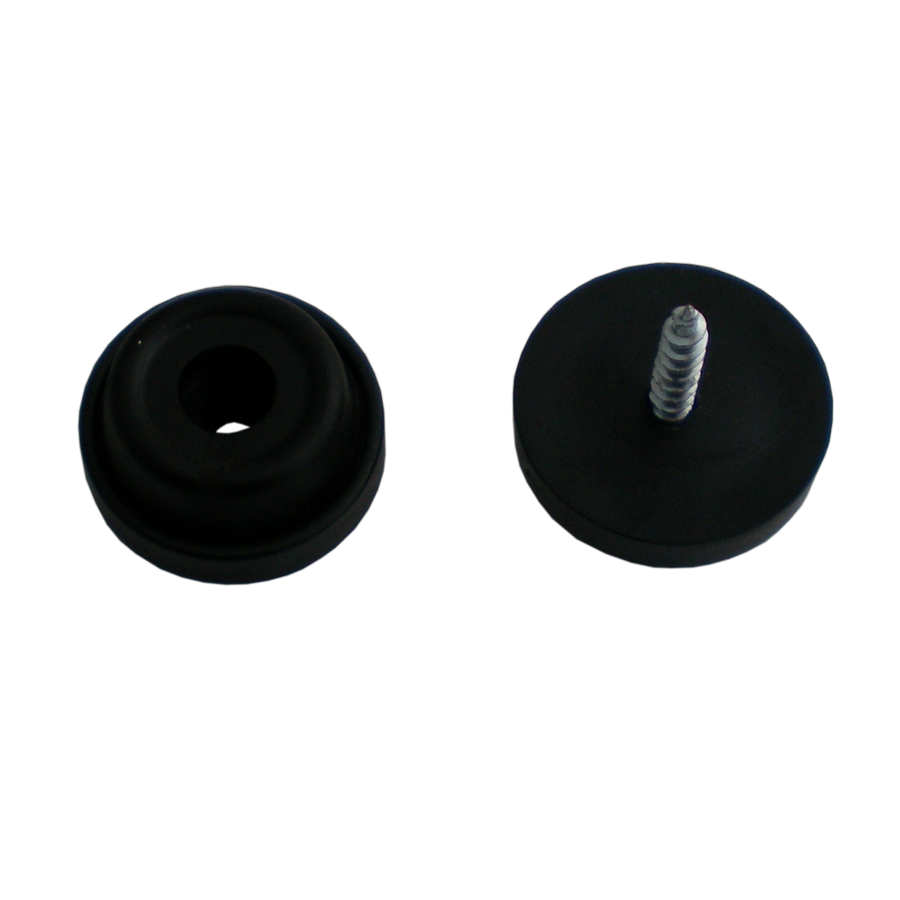 Gummistopper Ø 24 mm schwarz, inklusive Befestigungsschraube 3,5x25 mm