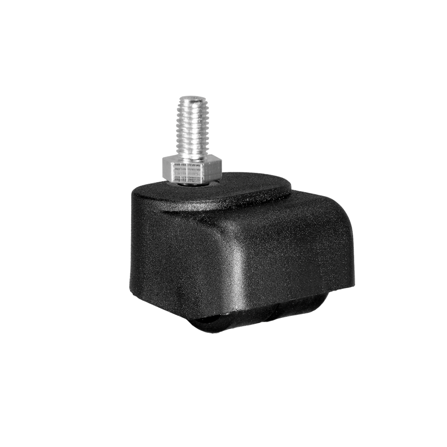 Walzenrolle Ø 25 mm mit harter Lauffläche, Doppelbereifung, Gewindestift M8x15 mm