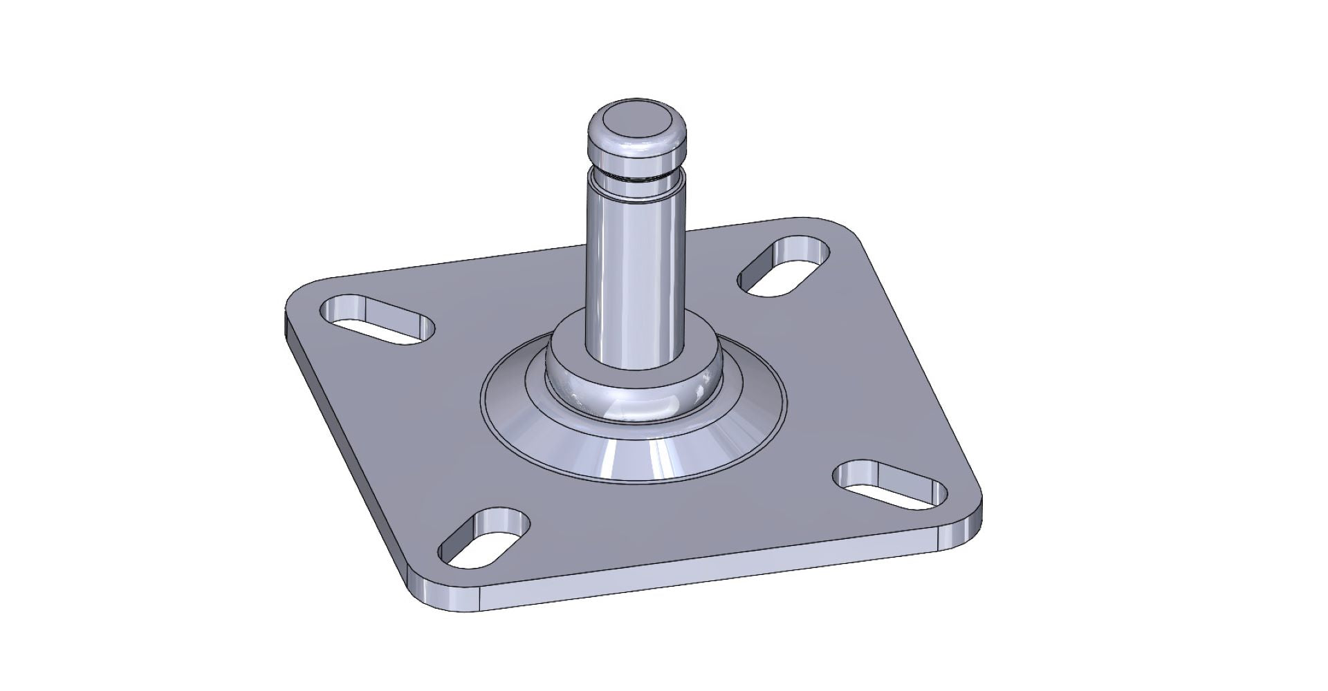 Anschraubplatte 42x42x2,0 mm verzinkt für Bohrung Ø 10 mm, RASTER