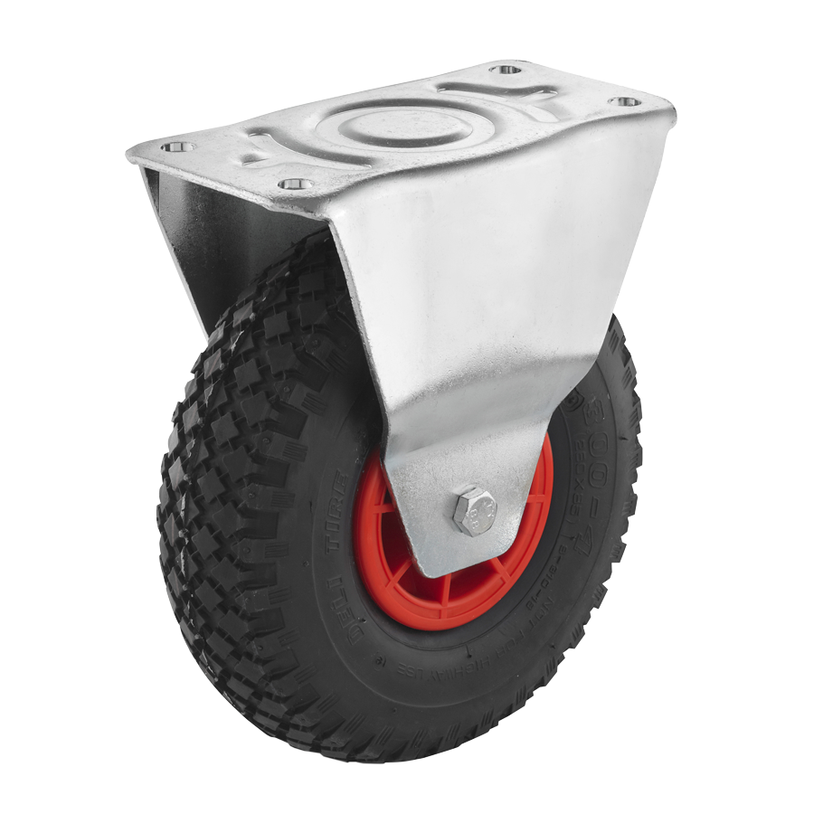 Ø 230 mm, Bockrolle mit Anschraubplatte, Luftbereifung mit Rollenlager