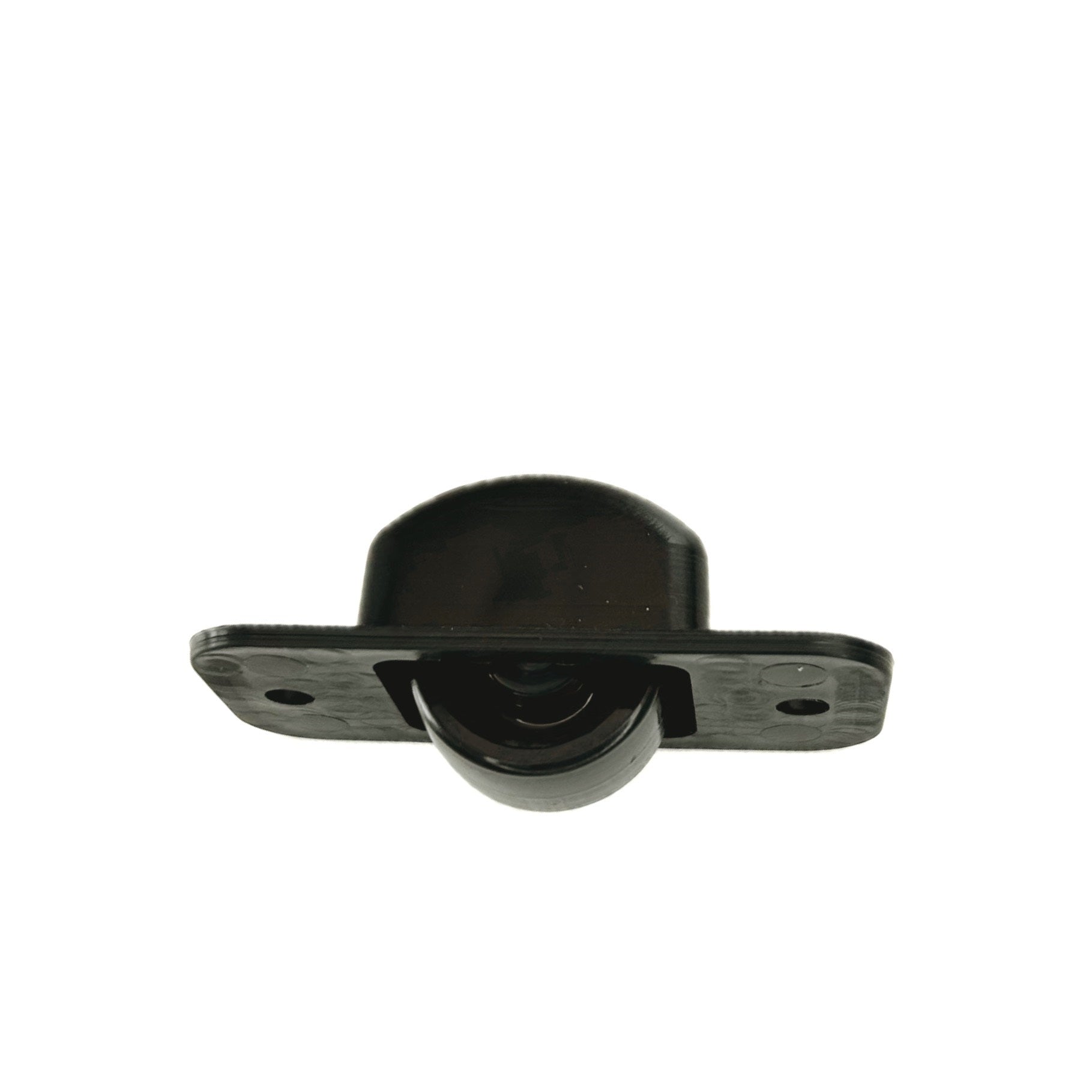 Bettkastenrolle mit Kunststoffgehäuse schwarz, Stahlachse Ø 8mm, mit harter Lauffläche, Ø 25mm