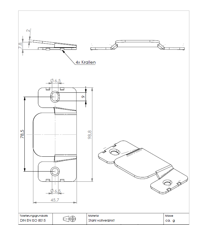 Elementverbinder, 1 Satz -2 Stück