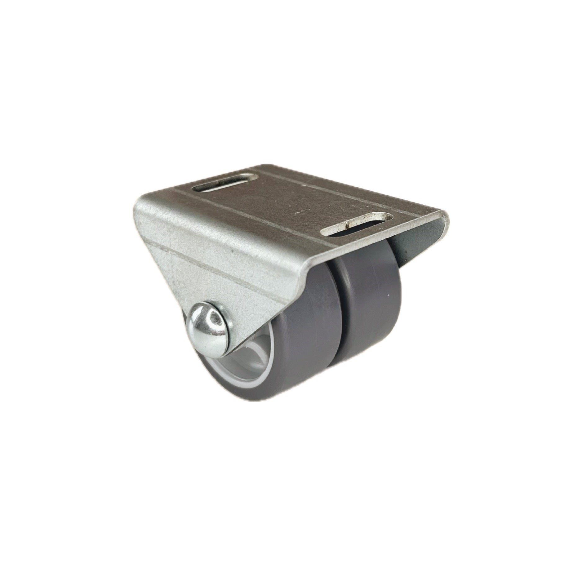 Ø 40 mm, Sonderkonstruktion Kastenbockrolle mit weicher Lauffläche, 2x Rad