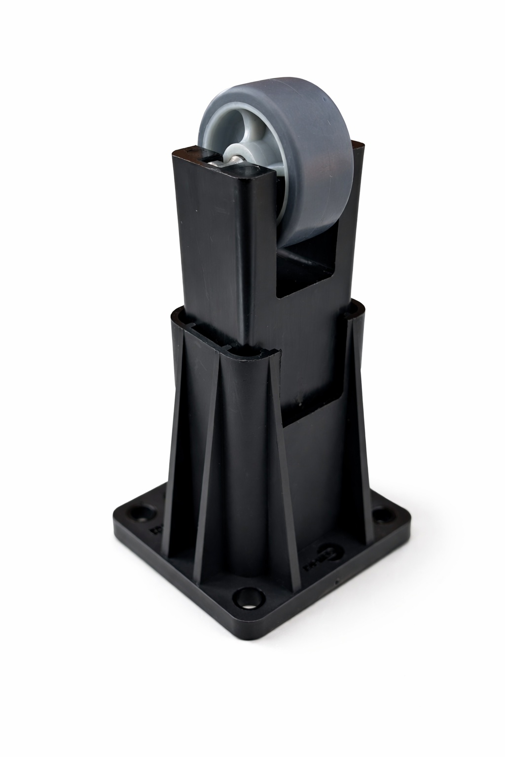 Höhenverstellbare Bockrolle Ø40mm, fertig montiert