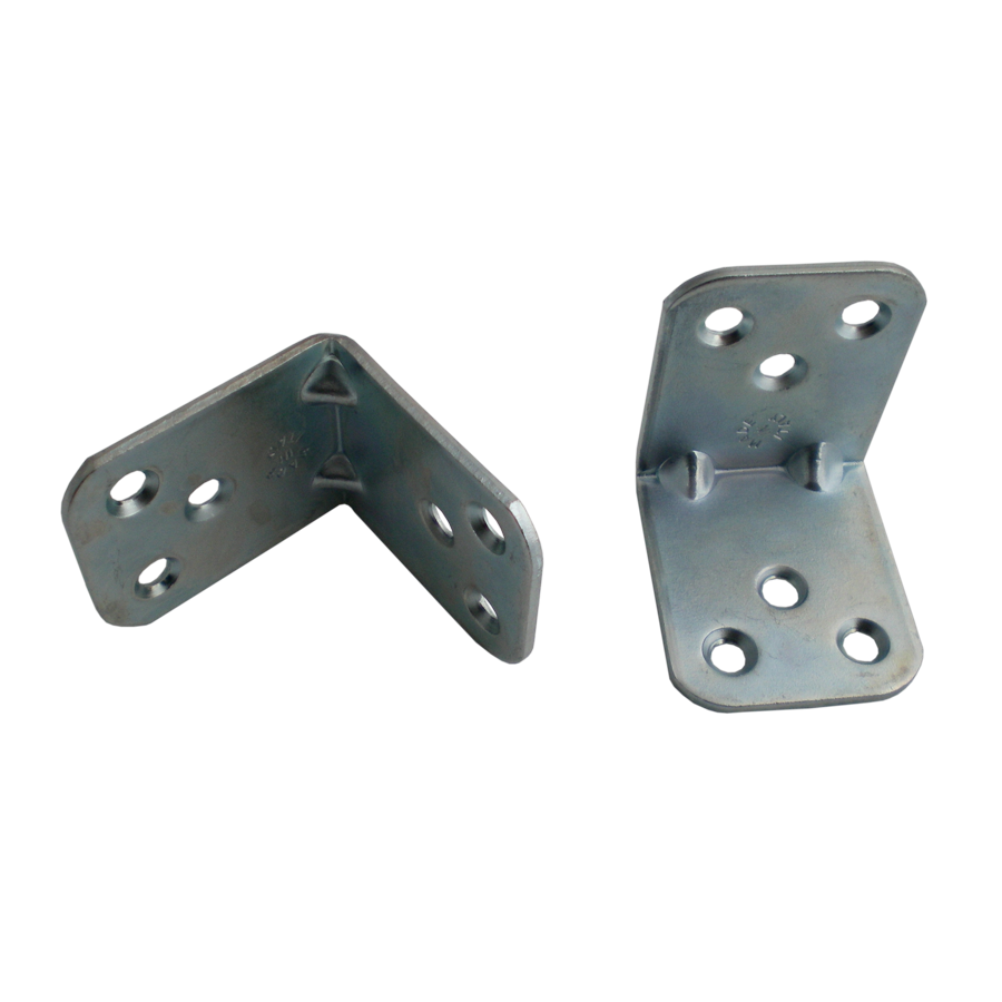 Winkel 45x45x40x2 mm aus Stahlblech, verzinkt