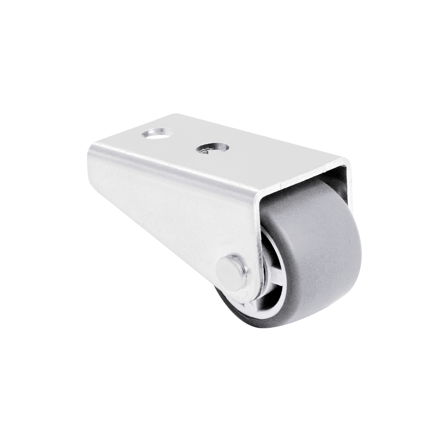 Ø 25 mm, Sonderkonstruktion Kastenbockrolle mit weicher Lauffläche, 1x Rad