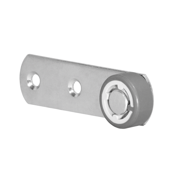 Hebel 100x28 mm verzinkt mit Rolle Ø 30 mm, weiche Lauffläche