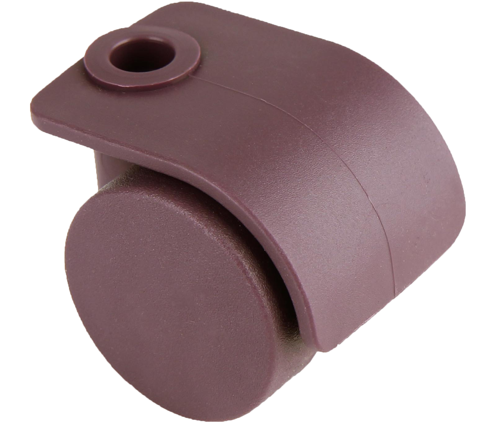 Doppelrolle Ø 35 mm mit harter Lauffläche, Bohrung Ø 8mm, merlot