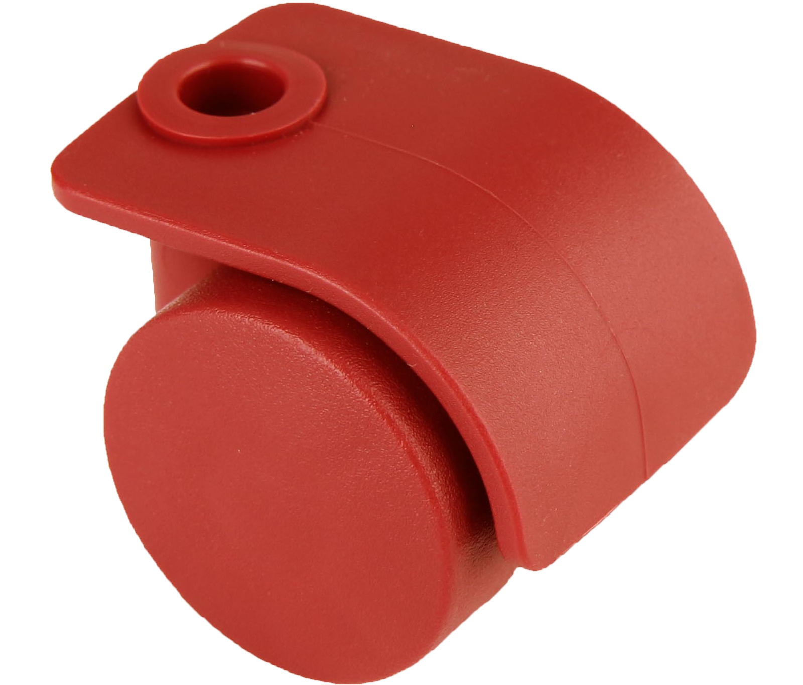 Doppelrolle Ø 35 mm mit harter Lauffläche, Bohrung Ø 8mm, rot