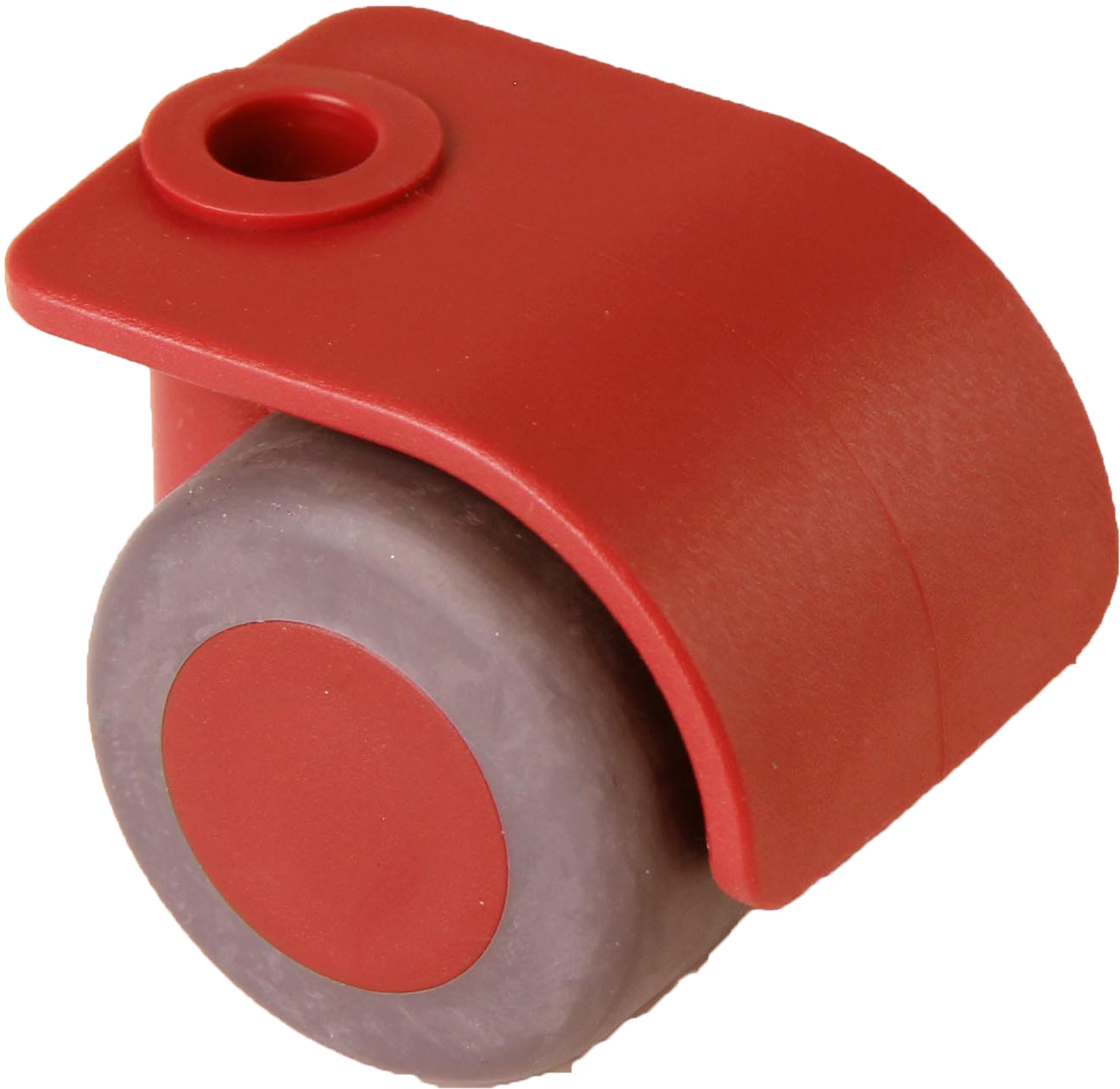 Doppelrolle Ø 35 mm mit weicher Lauffläche, Bohrung Ø 8mm, rot