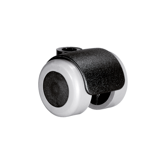 Doppelrolle Ø 35 mm mit weicher Lauffläche grau