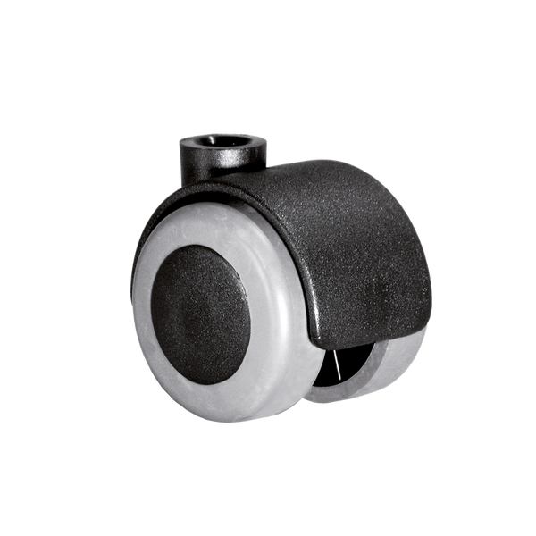 Doppelrolle Ø 40 mm mit weicher Lauffläche grau