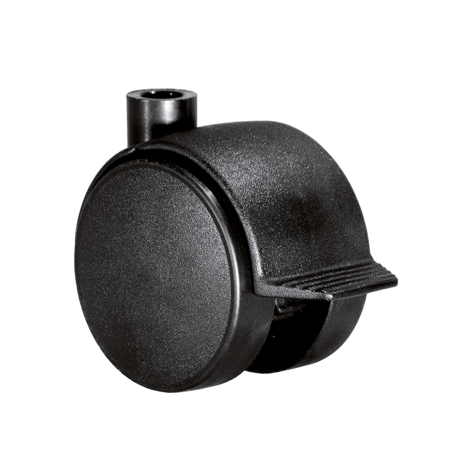 Doppelrolle Ø 50 mm mit harter Lauffläche und Feststeller