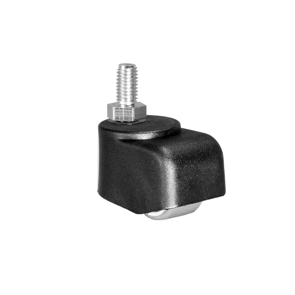 Walzenrolle Ø 25 mm mit weicher Lauffläche, Gewindestift M8x15 mm