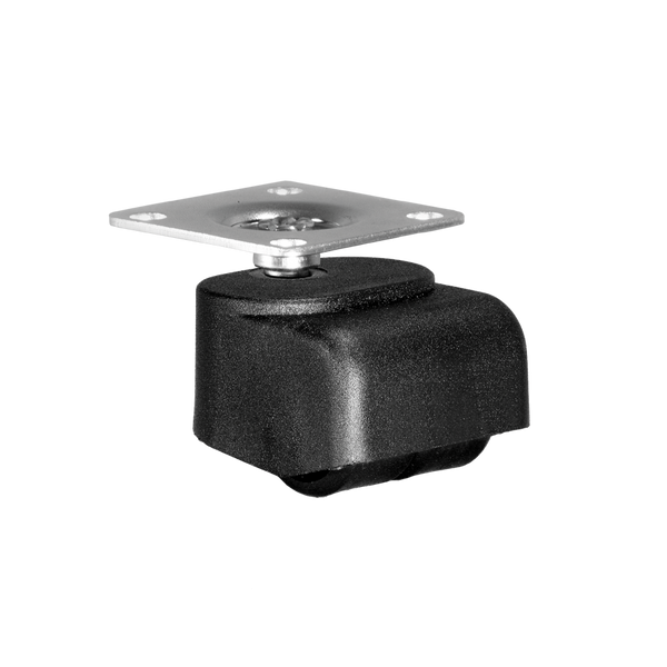 Walzenrolle Ø 25 mm mit harter Lauffläche, Doppelbereifung, Anschraubplatte 40x40 mm