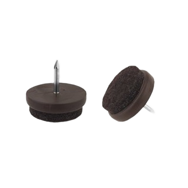 Filzgleiter Ø 28 mm in braun, inkl. Nagel 2,4x15 mm, Bauhöhe 10 mm