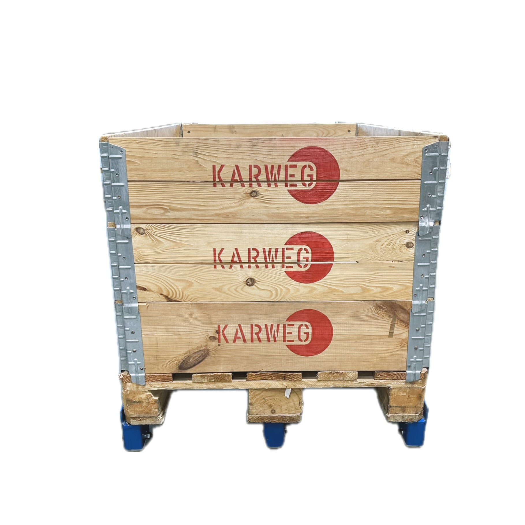 Europaletten-Rollwagen, hubwagentauglich, 1000kg, 5 Nylonrollen, niedrige Höhe